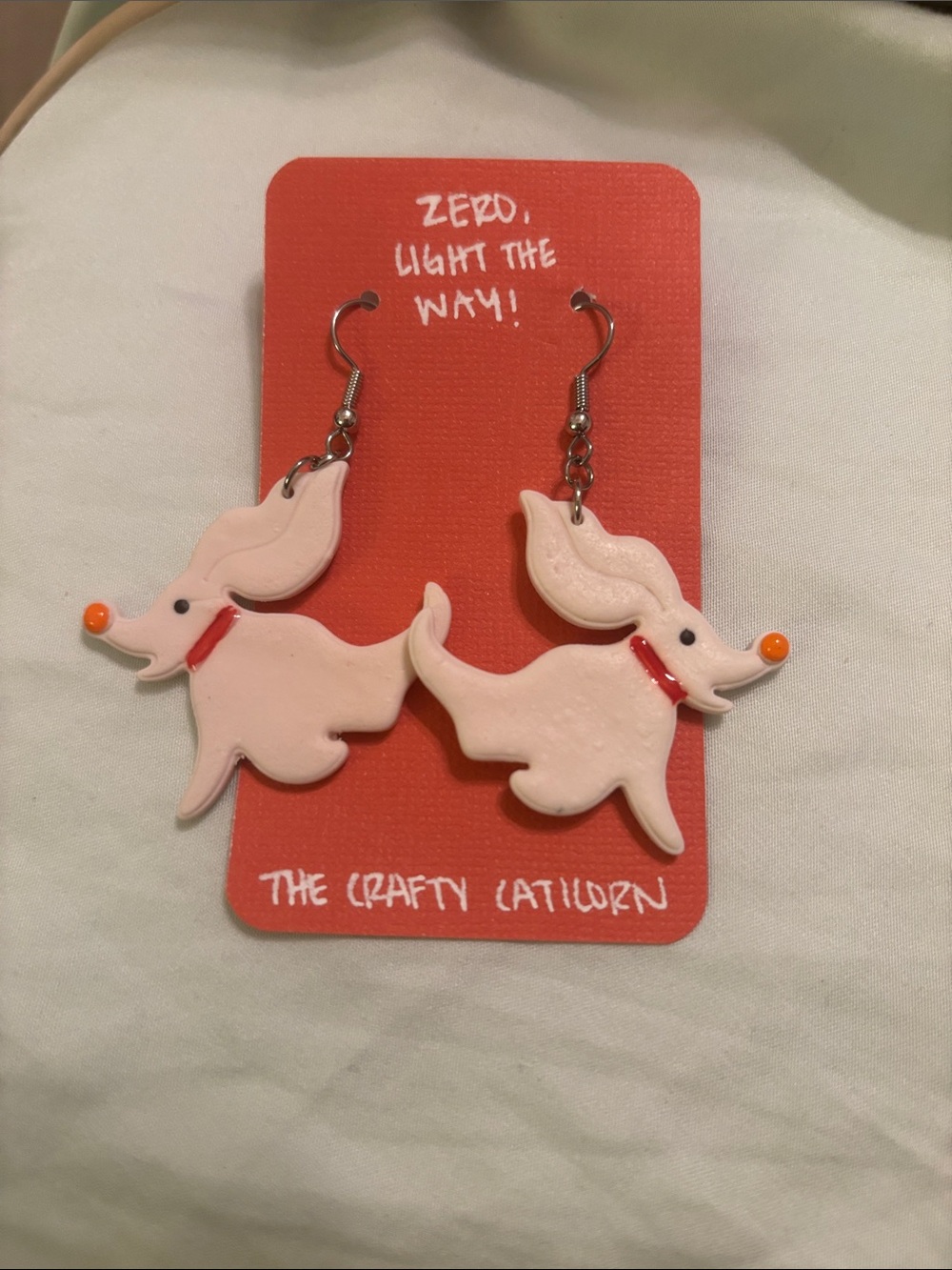 Pink Dog Dangle Earrings for Kids